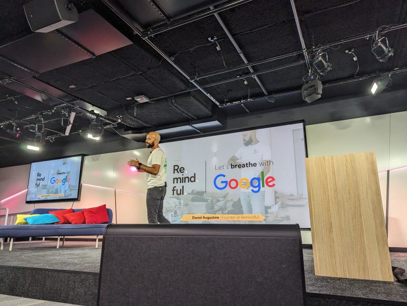 Daniel leading a breathwork session at Google