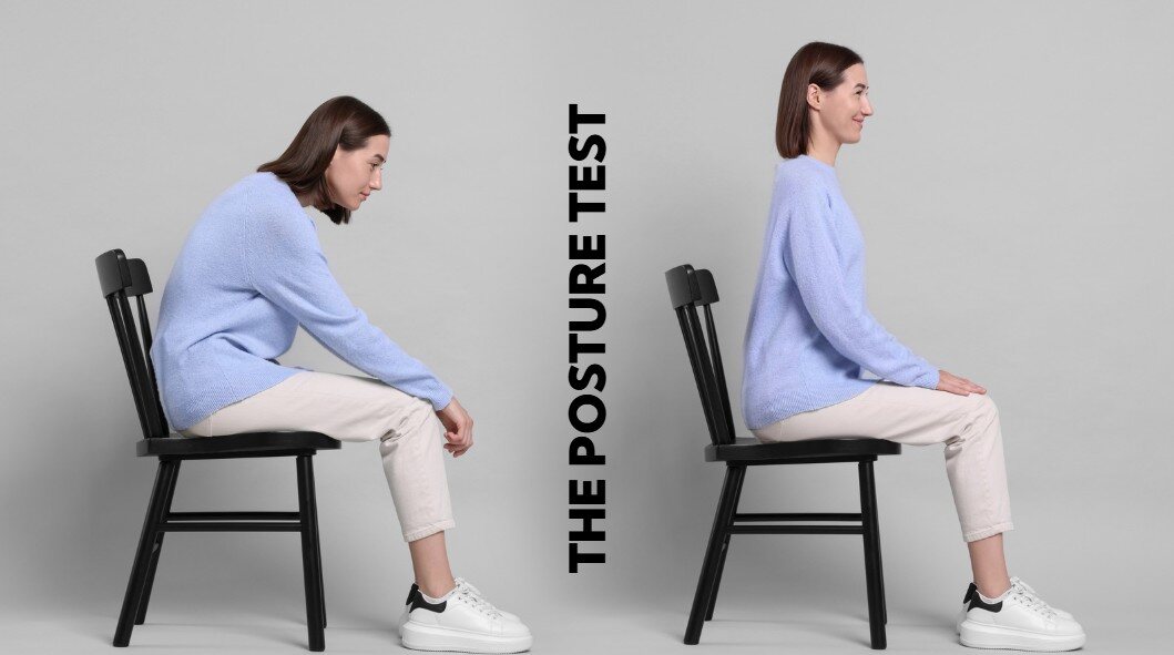 An illustration comparing postures and how they can affect the space available for comfortable breathing.