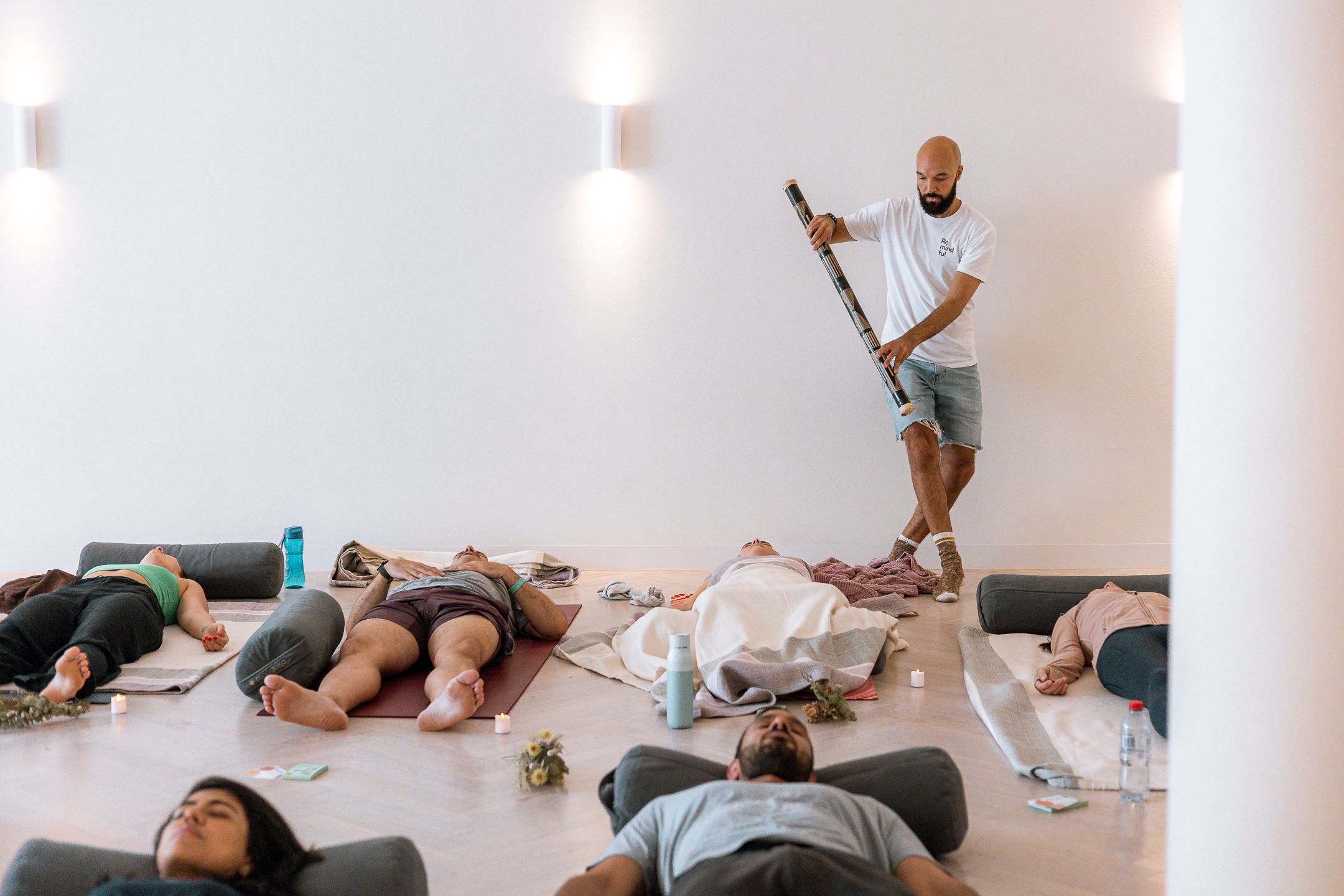 Daniel guiding a breathwork session