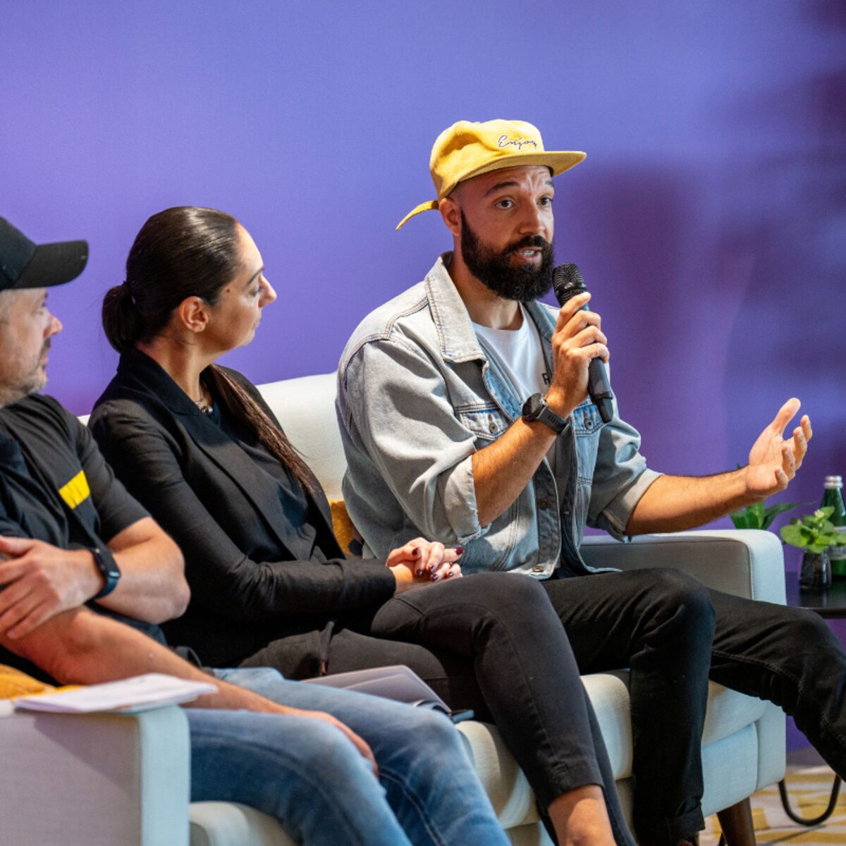 Daniel speaking on a workplace mental health panel